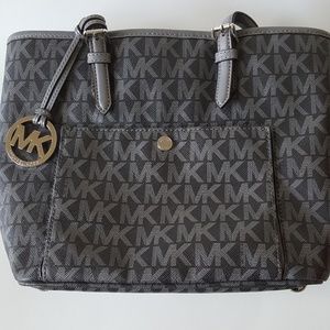 Michael Kors Coated Canvas Jet Set Monogram Tote